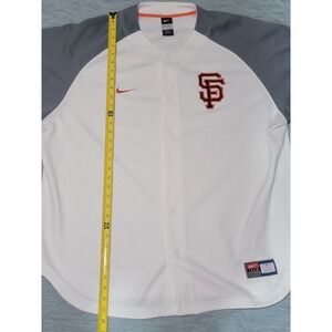 Nike San Francisco Giants SF MLB Baseball Jersey XXL Gray Sleeve‎ Button Up